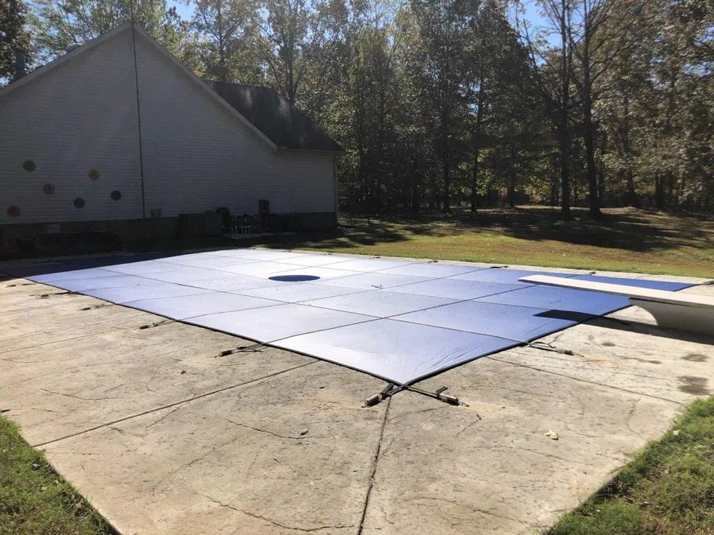 Pool cover installation
