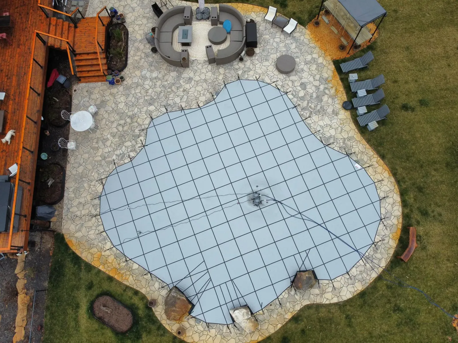 Pool cover installation
